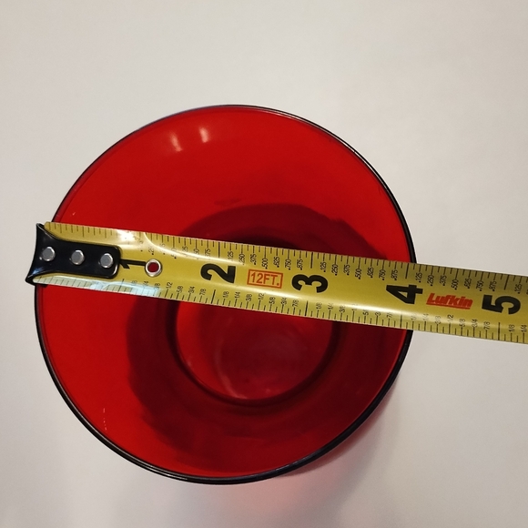 ROYAL RUBY Vintage RED GLASS VASE 7" Tall - Picture 3 of 9